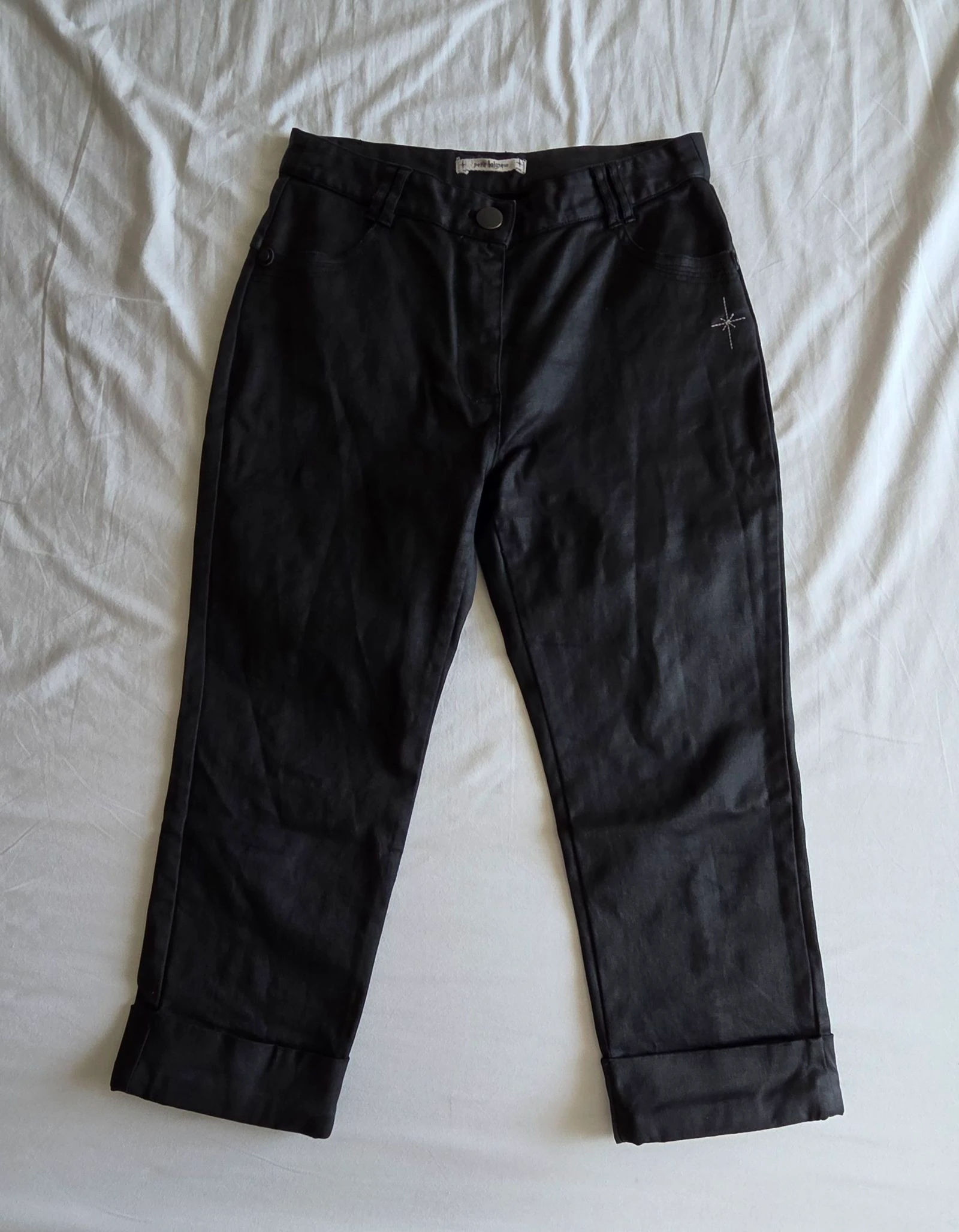 Pantalón corto negro revestido 38 M Petit Baigneur pantalón corto brillante – photo 2